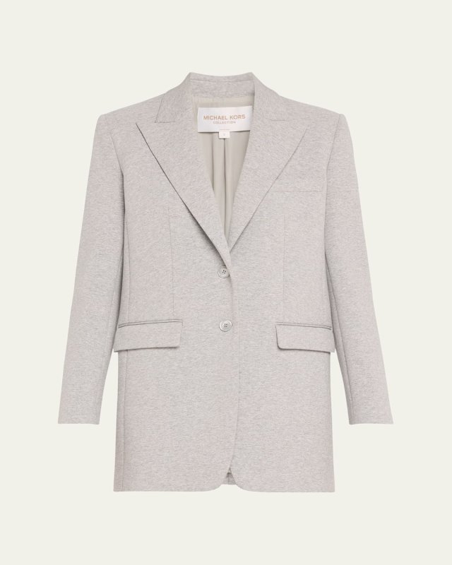 Single-Breasted Jersey Boyfriend Blazer